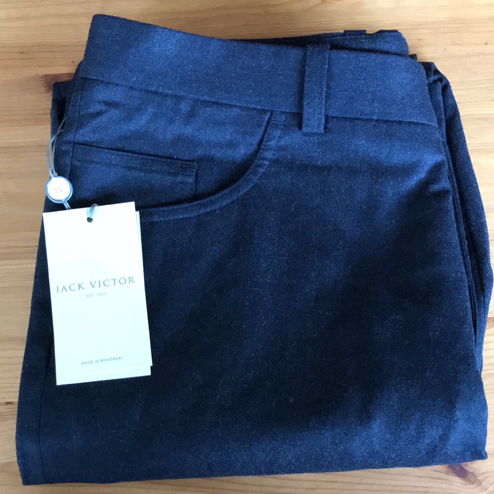 Jack Victor Blue Wool Slacks, Size 34
